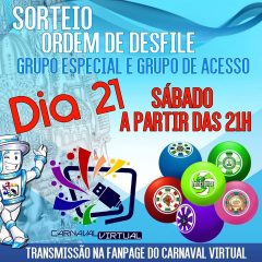 Conheça a ordem de desfiles do Carnaval Virtual 2018