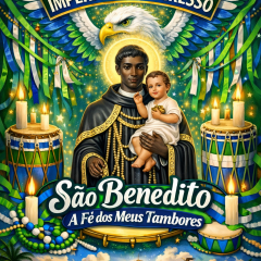 São Benedito é o enredo do Império do Progresso para o Carnaval Virtual 2026